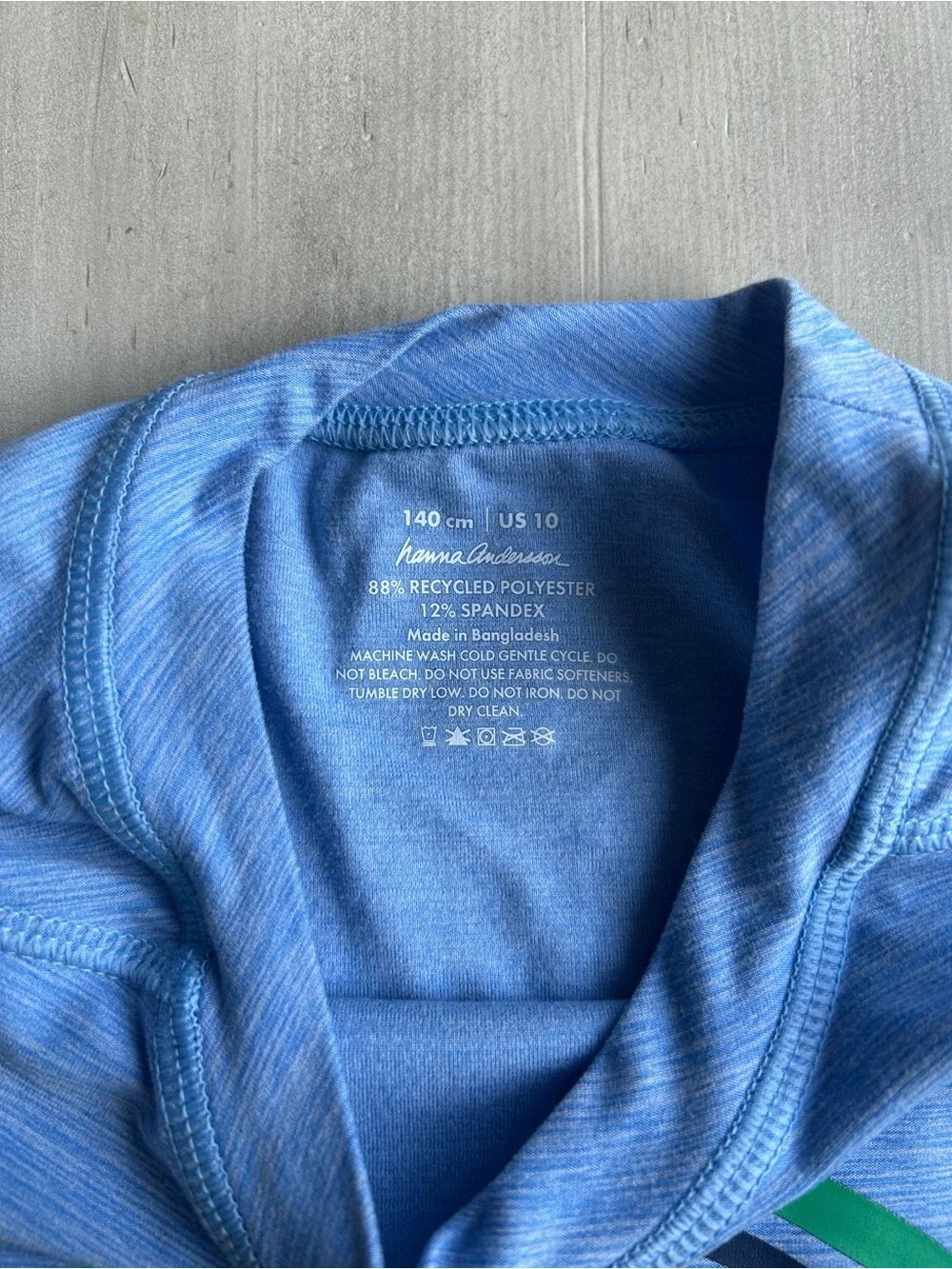 Blue Graphic  rash guard kids swim.